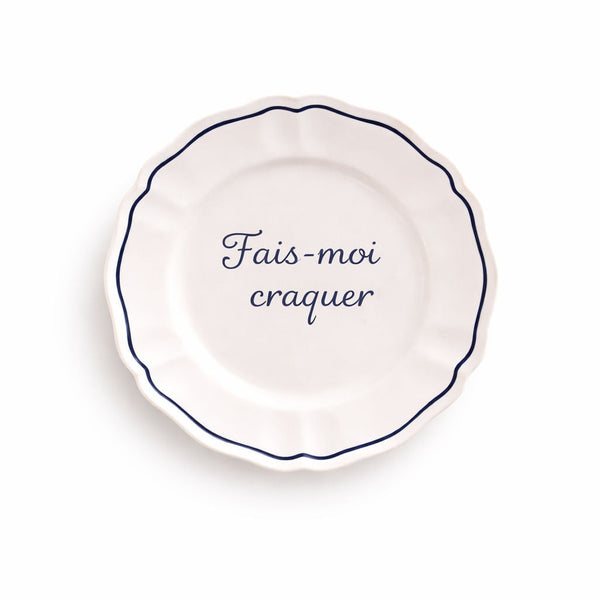Sveva's Home "Fais-moi craquer" Ceramic Scalloped Plate Set of 4