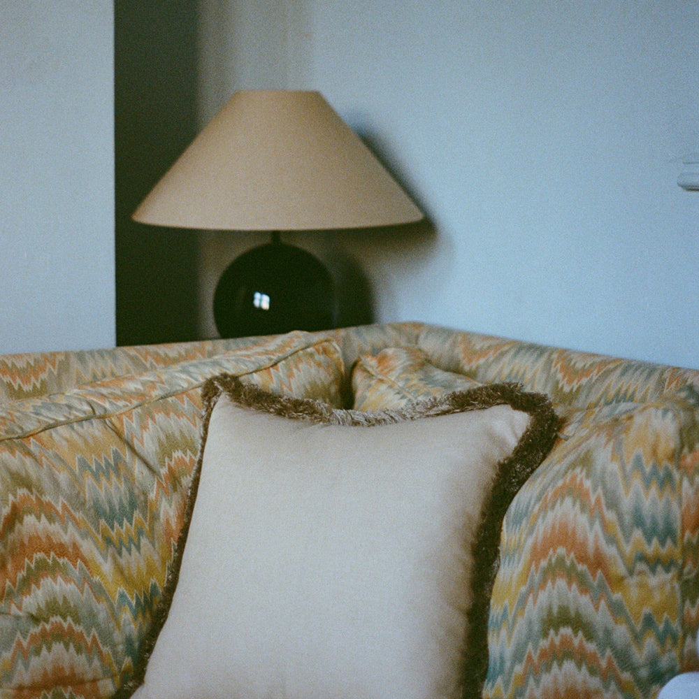 Hanbury Cornsilk - Fringed Cushion - 45 x 45