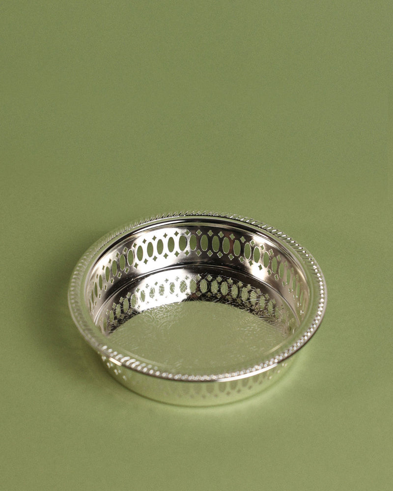 Ornate Silver Bottle Holder Ø14cm