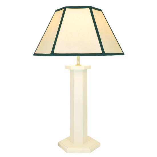 Hexagon Table Lamp - Oyster White (US)