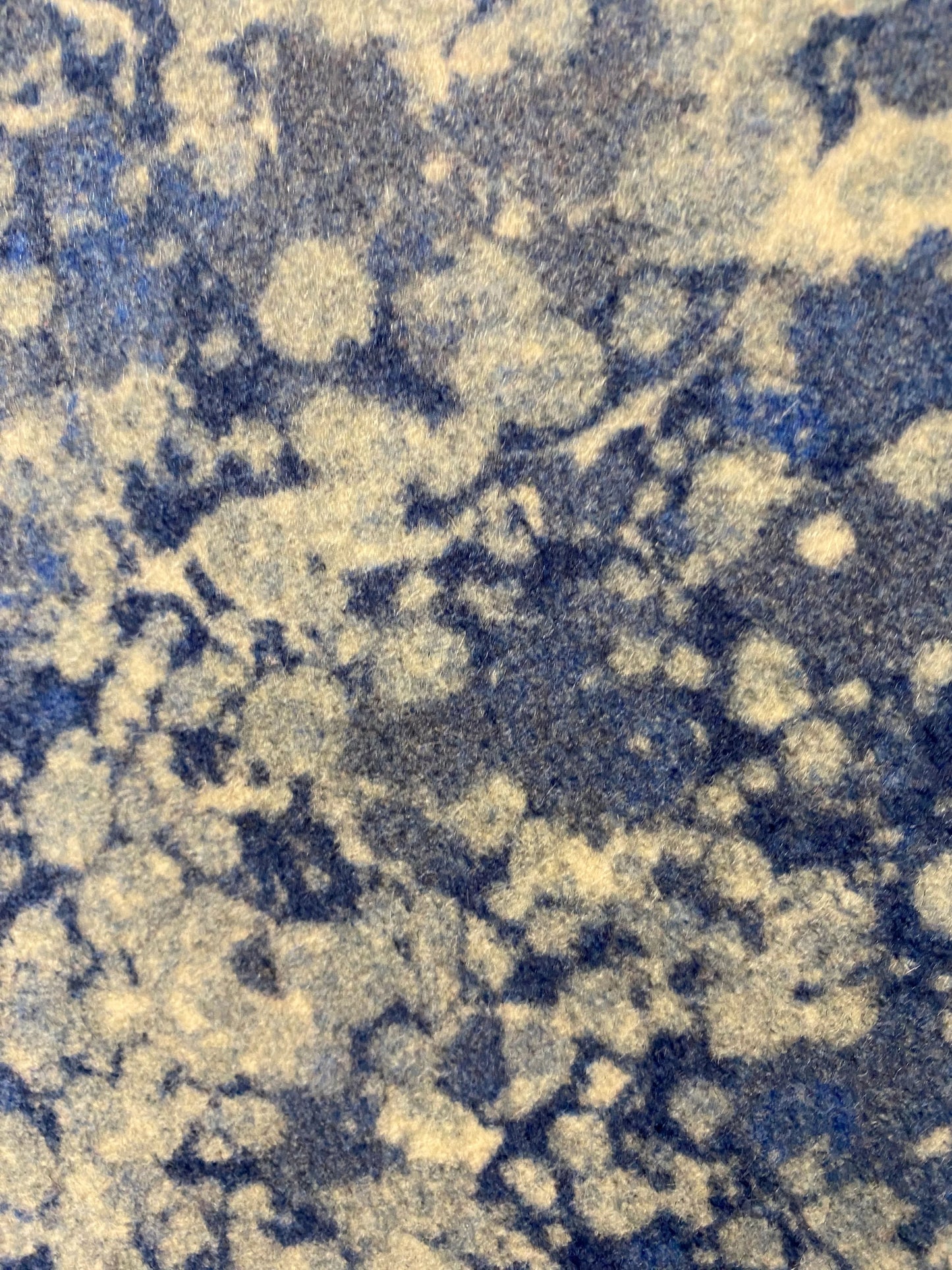 Marbled Fabric - 'Ditzy' Col: Blue Daze - 100% Wool