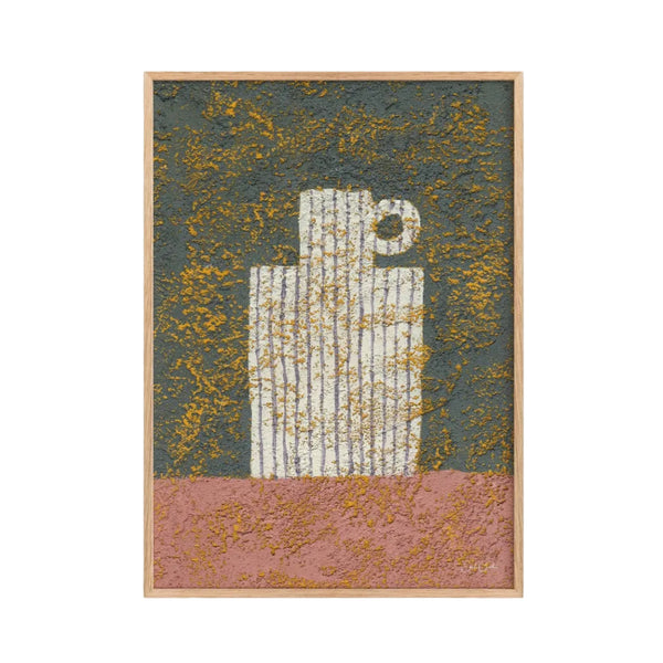 Striped White Vase - Fine Art Print