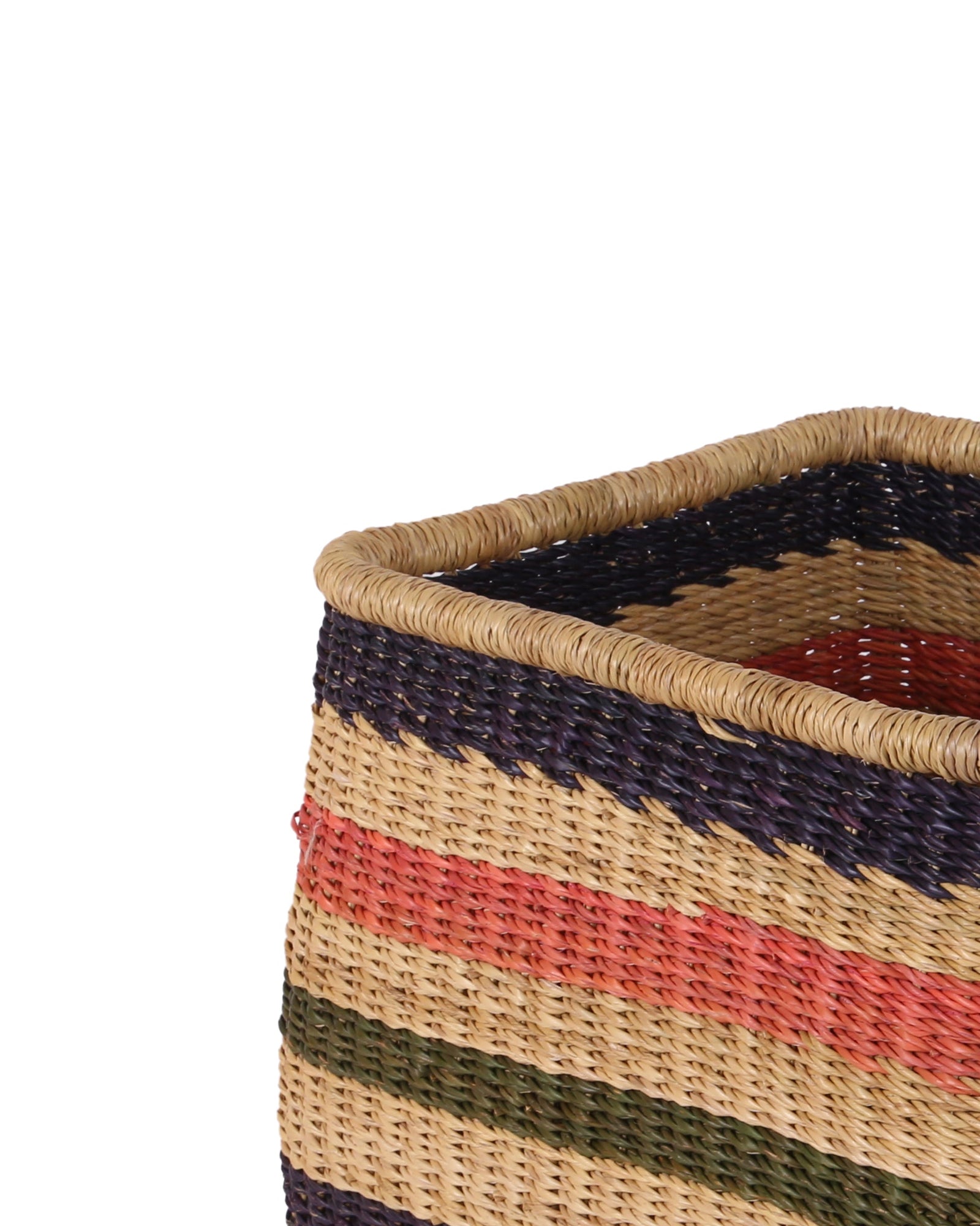 ABEIKU: Orange, Khaki and Navy Square Storage Basket