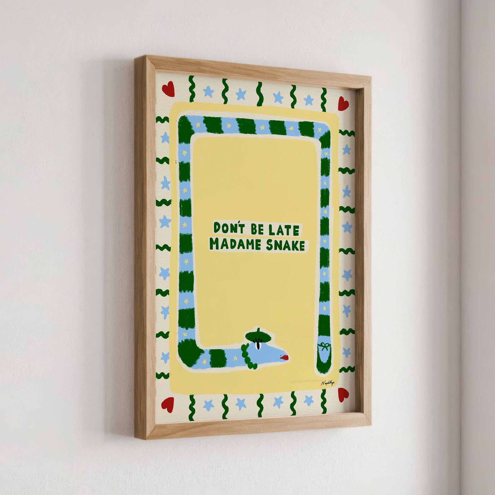 Don't Be Late Madame Snake Print