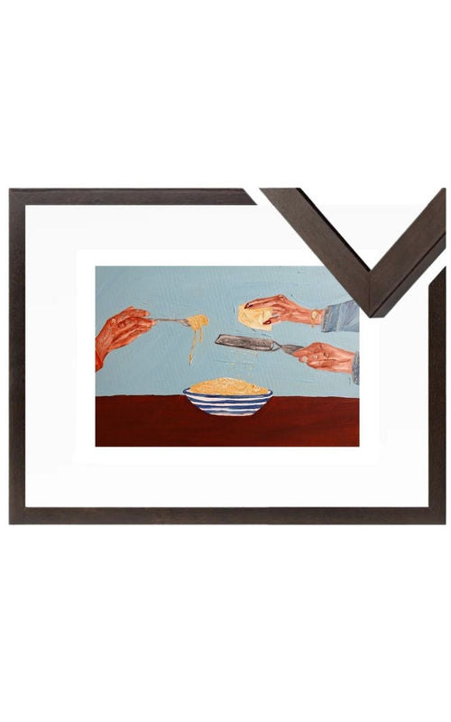 Sharing Pasta Fine Art Print
