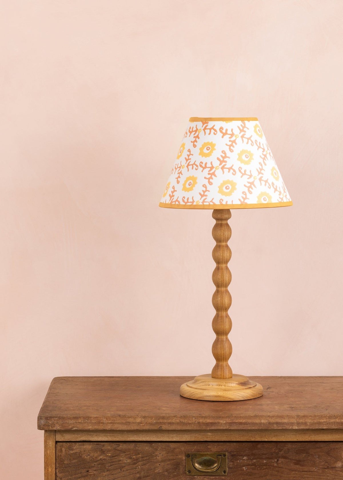 Folk Flower Lampshade - Yellow / Terracotta