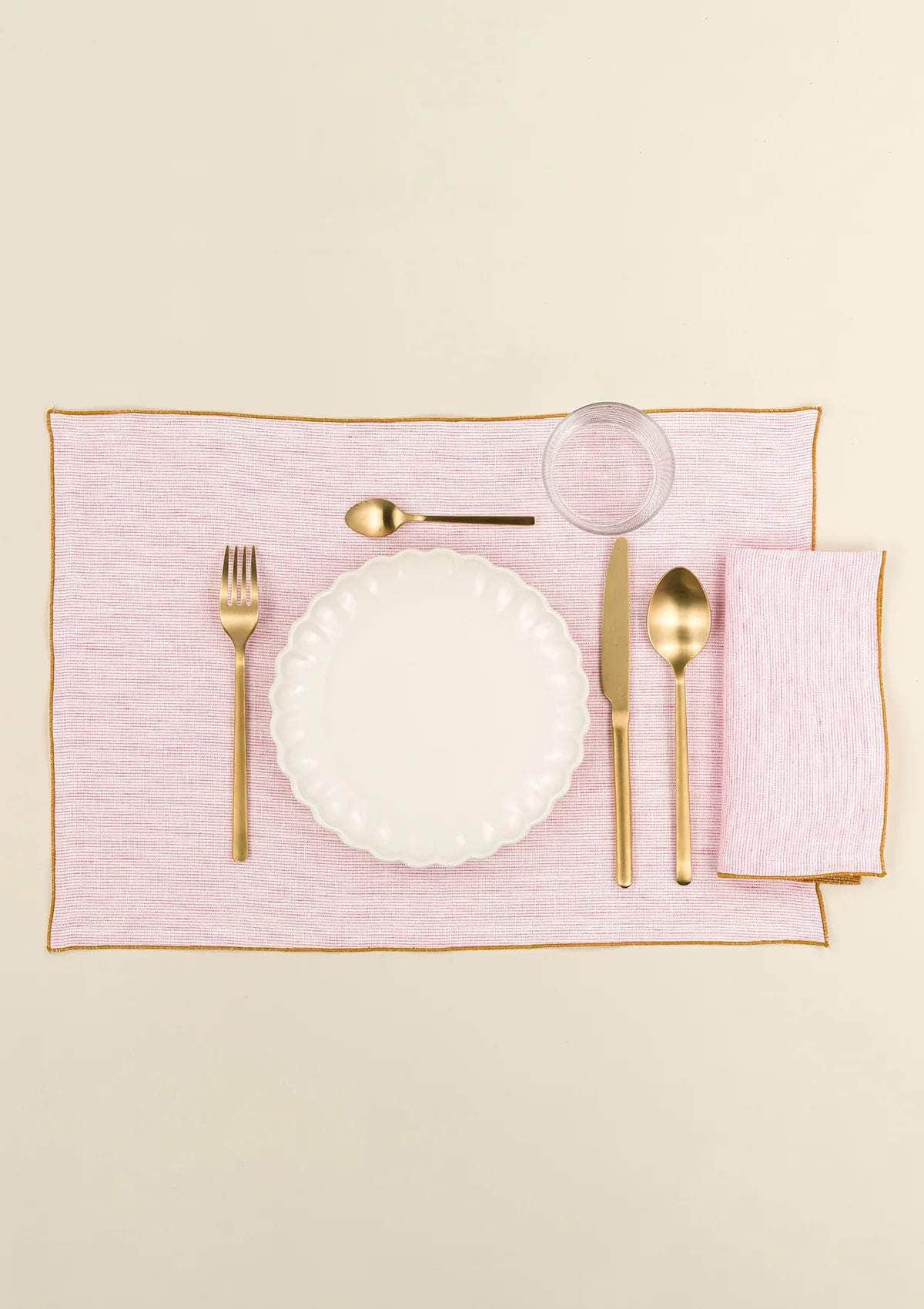 The Pink & White Stripes Linen Napkins (Set of 2)