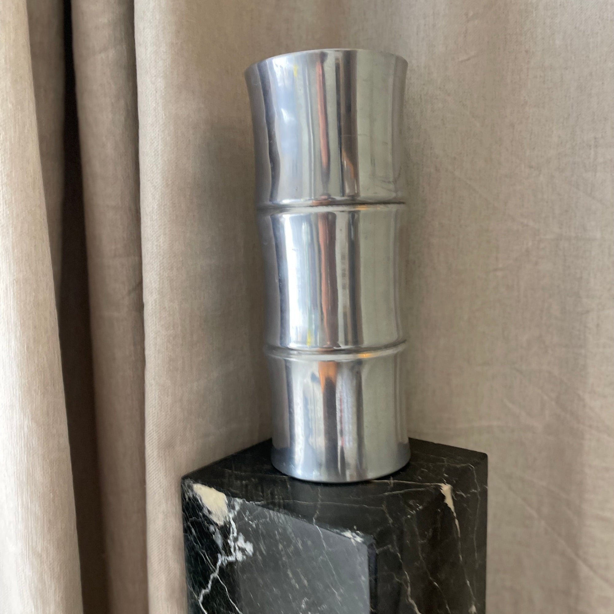 Cylindrical 3 Tier Metal Vase