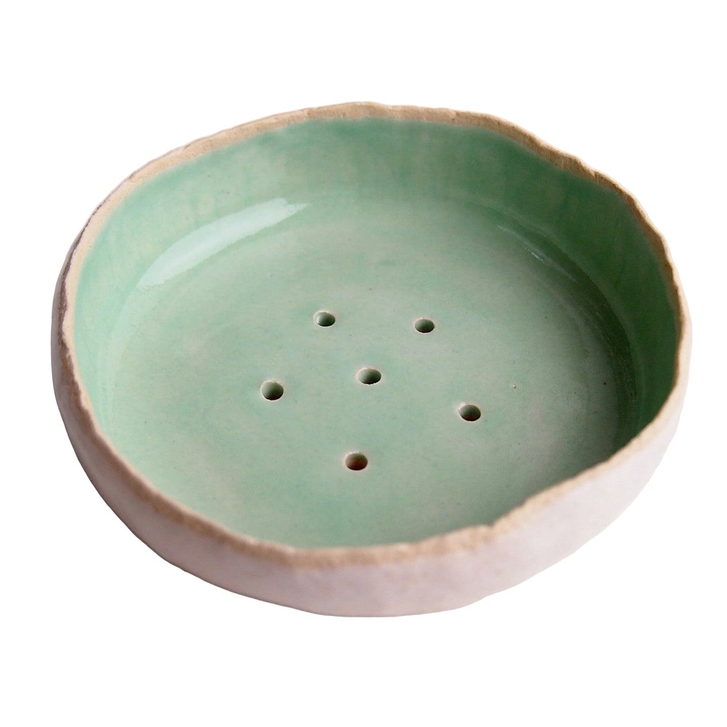 Handmade Turquoise Ceramic Soap Dish