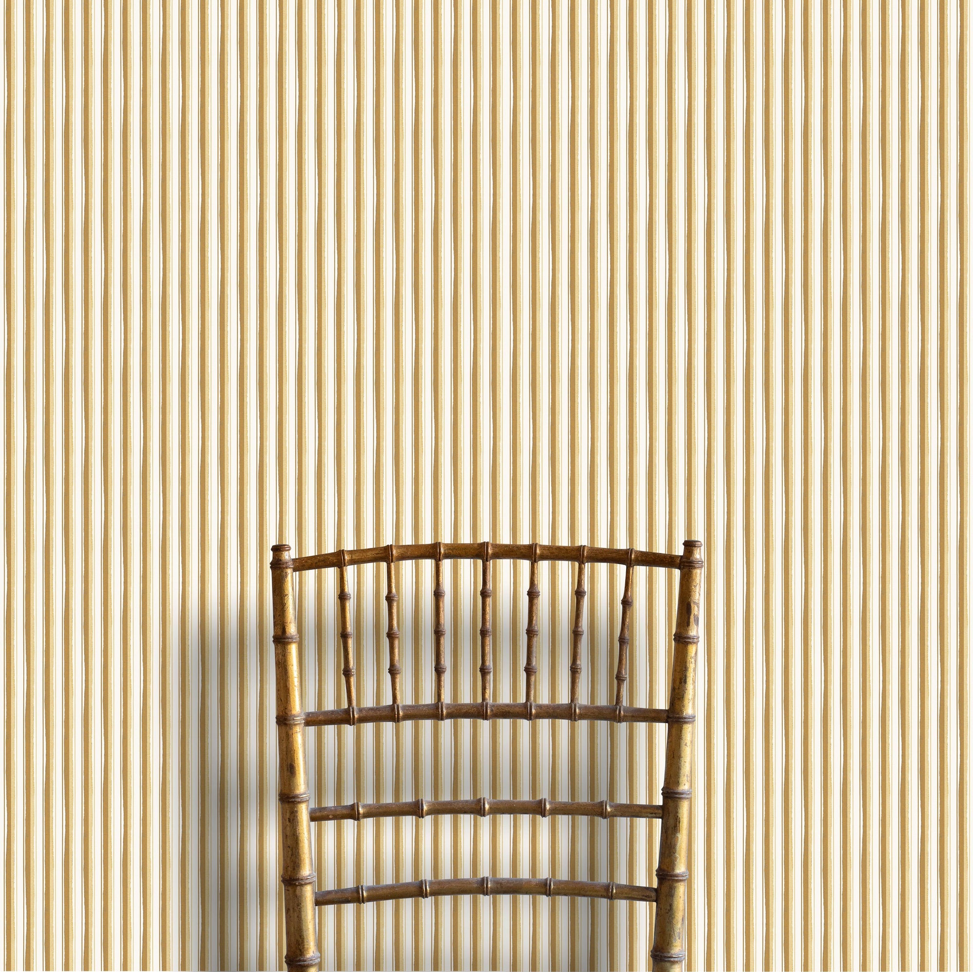 Modern Ticking Wallpaper - Ochre