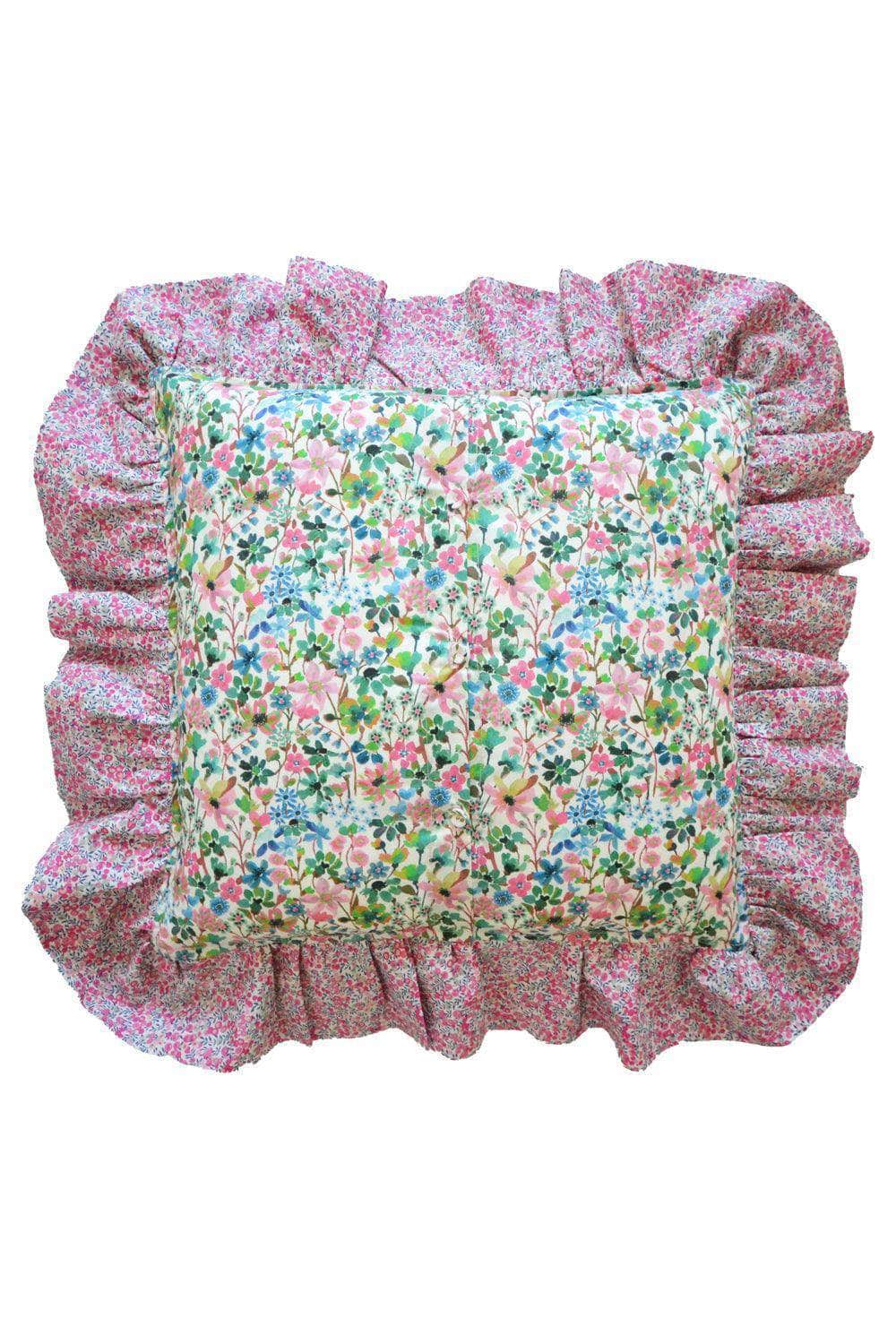 Ruffle Cushion Made With Liberty Fabric Dreams Of Summer