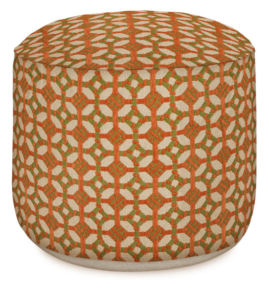 Outdoor Pouf Coco Burnt Orange & Olive
