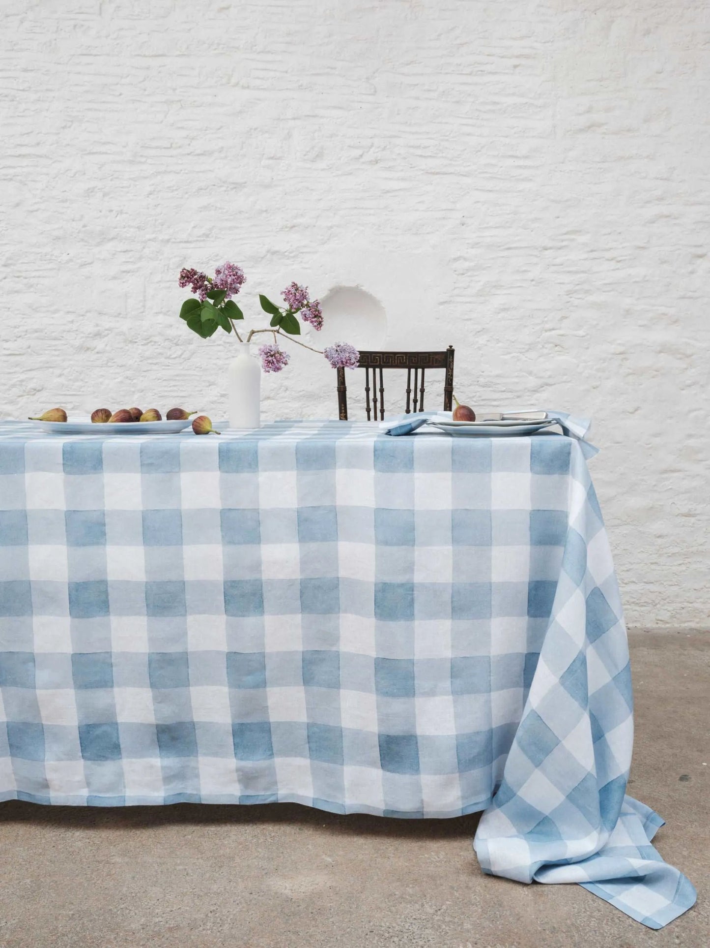 Blue Gingham Napkins, Set of Four