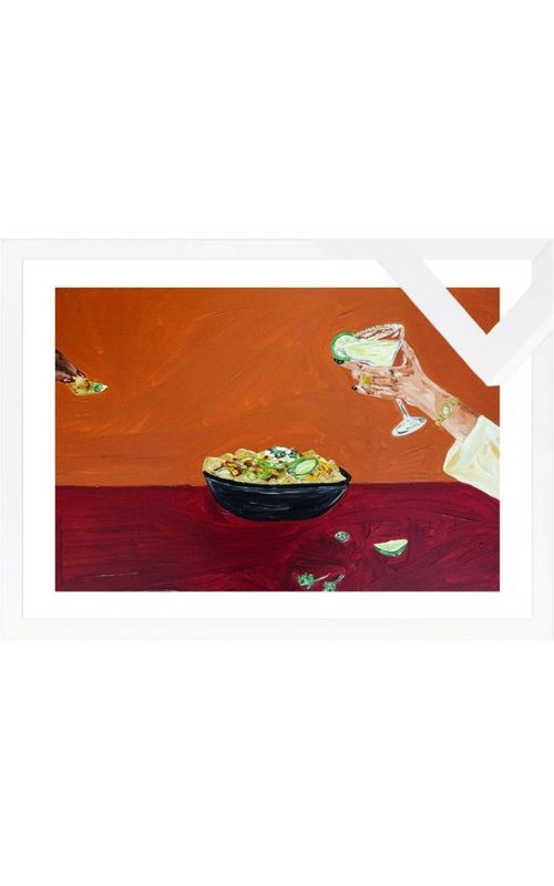 Sharing nachos and margaritas Fine Art Print