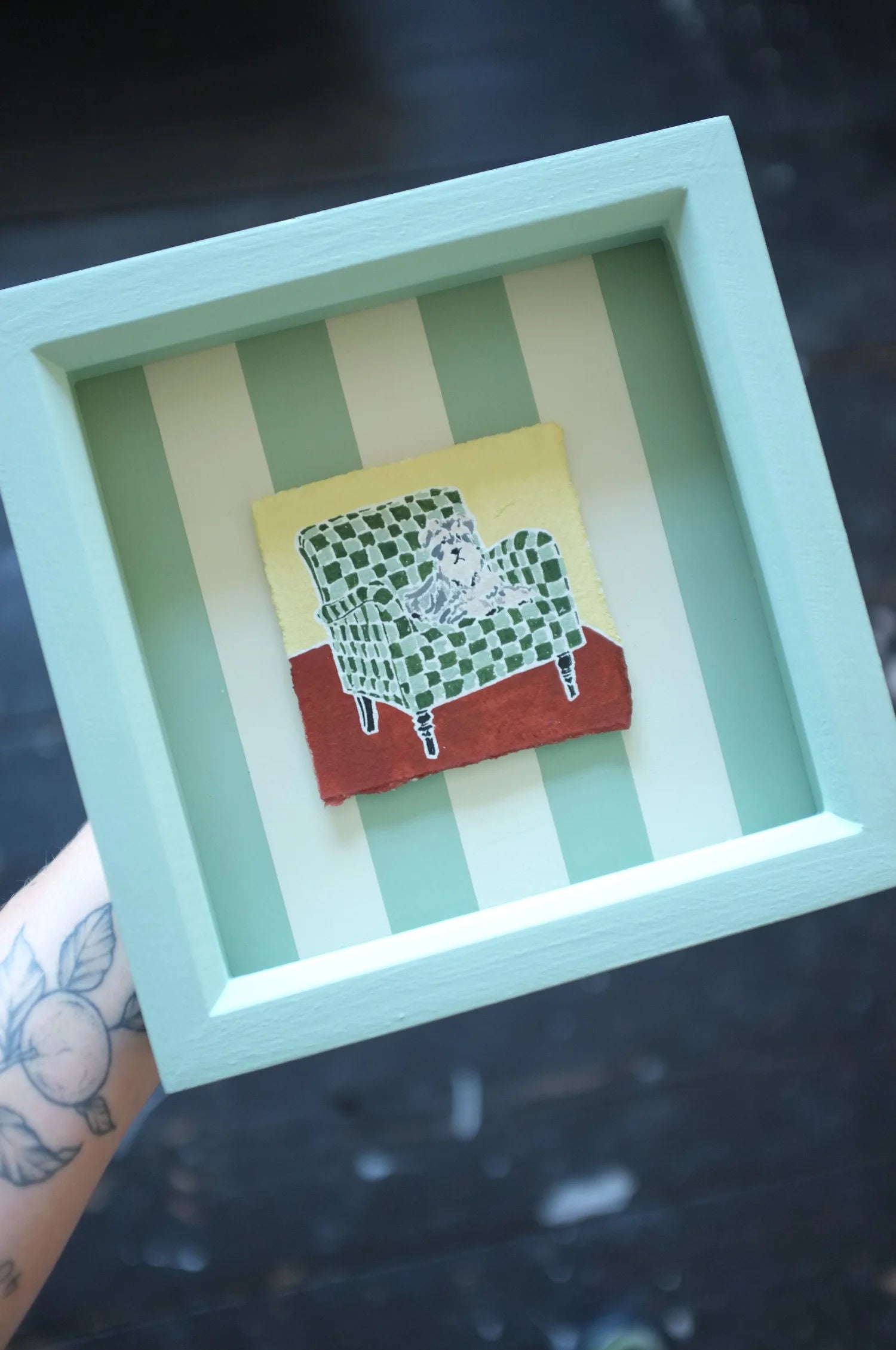 Schnauzer On Chair Artwork