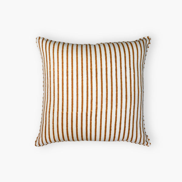 Bahaar Throw Pillow Cover - Mustard & Blue