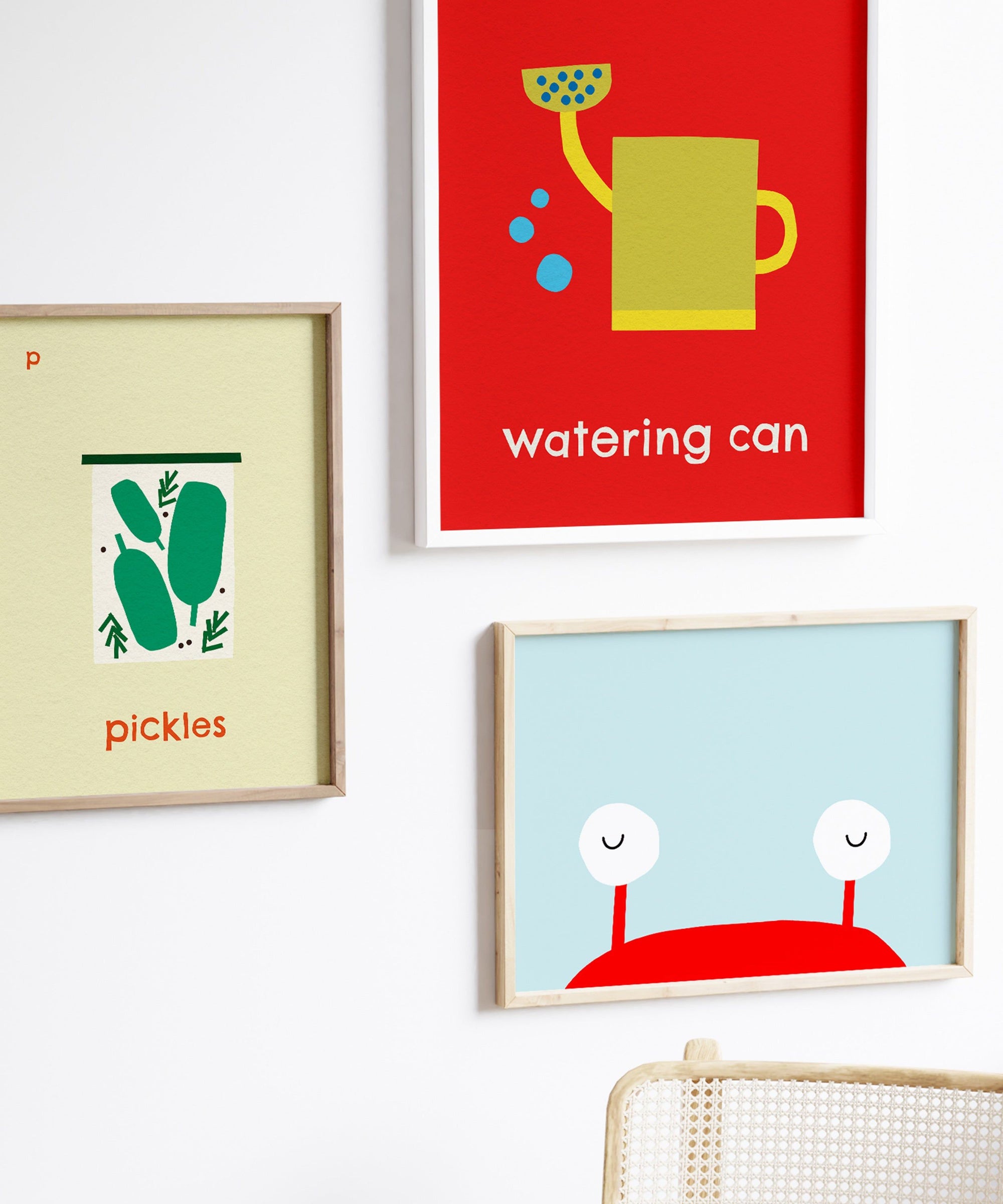 W for Watering Can Art Print