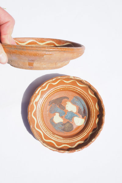 Vintage Romanian Pair of Dishes