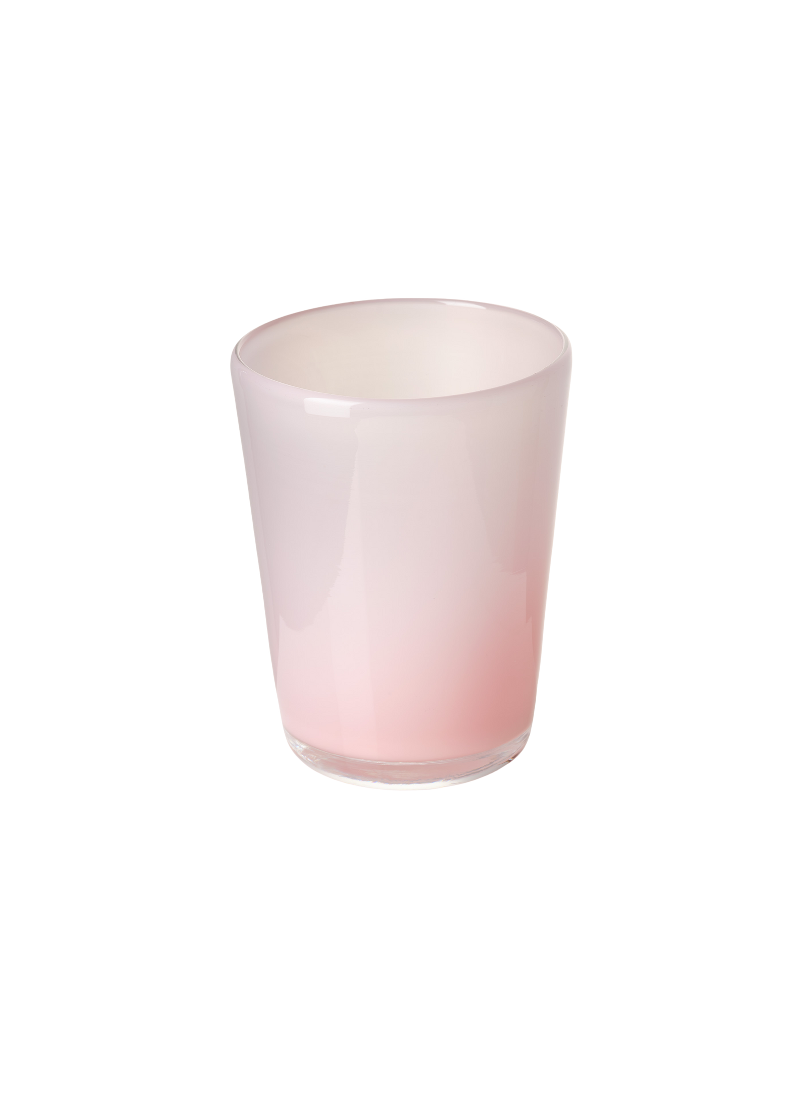 Thyme Hand Blown Water Glass in Opaque Pink