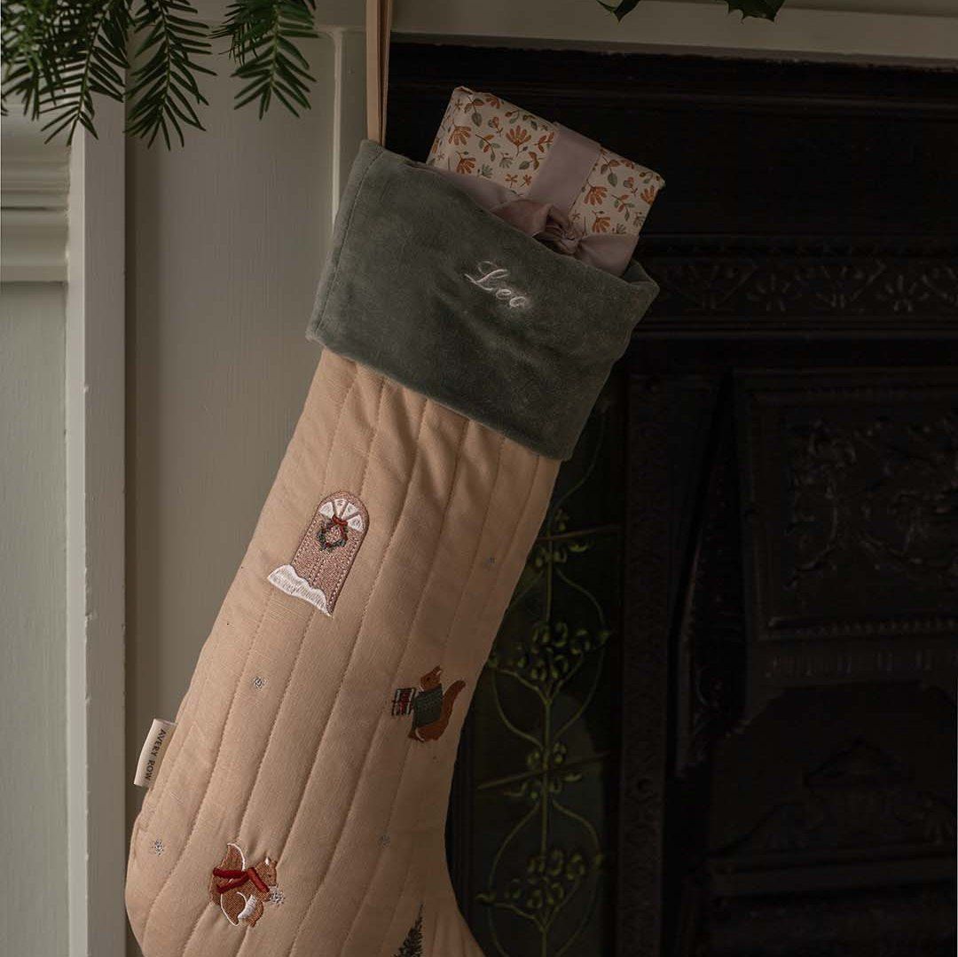 Christmas Stocking - Festive Forest Squirrel