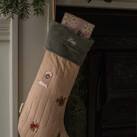 Christmas Stocking - Festive Forest Squirrel