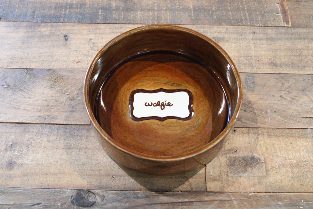 Hand-painted Custom Ceramic Dog Bowl