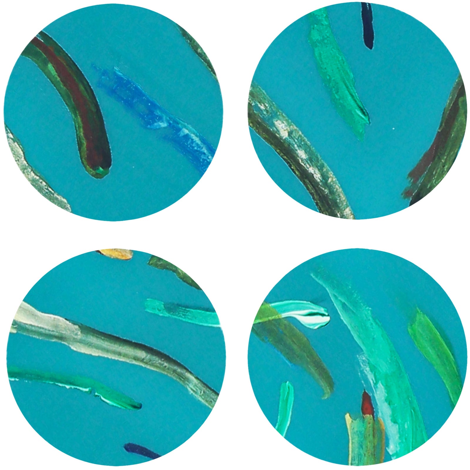 Hand Painted Roman Stroll Coasters Set of 8
