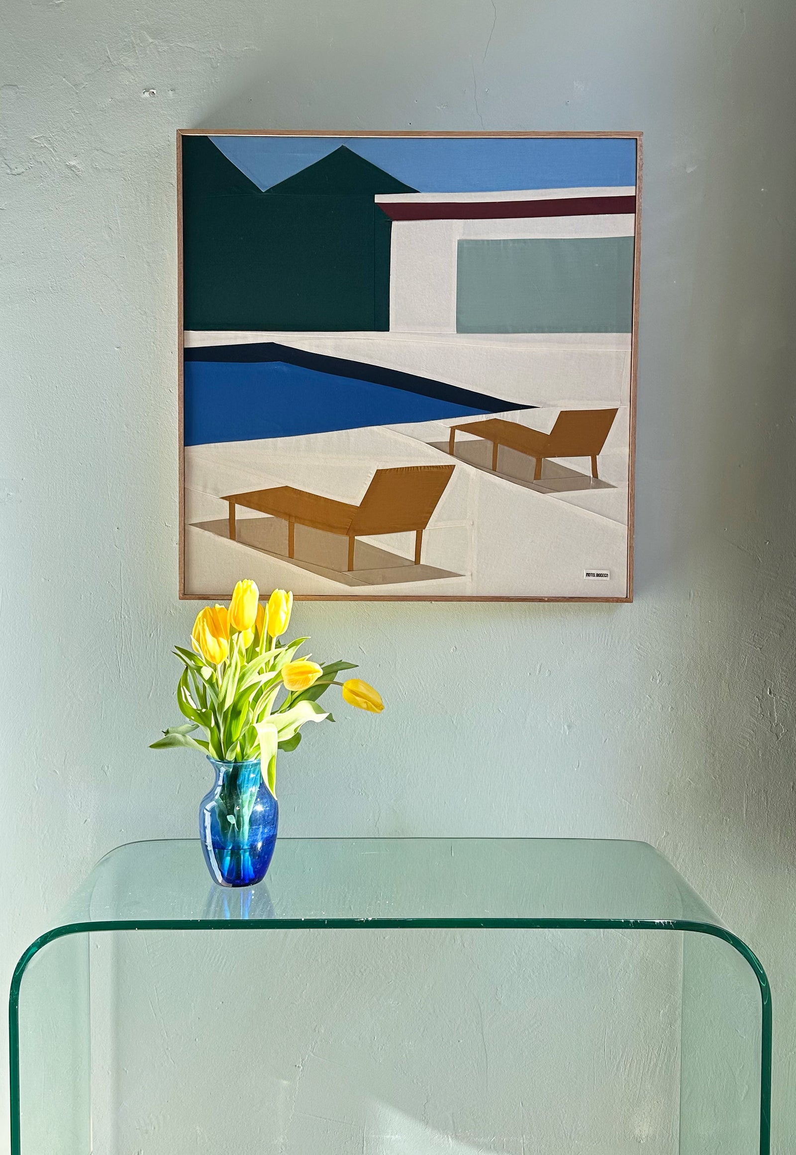 Mountain Pool Original Quilted Artwork