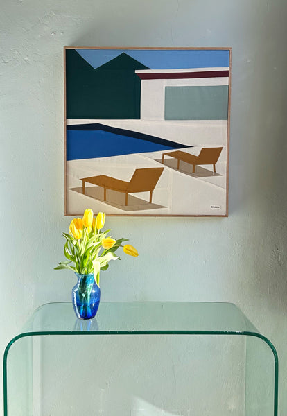 Mountain Pool Original Quilted Artwork