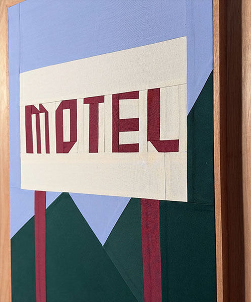Motel Sign Original Quilted Artwork