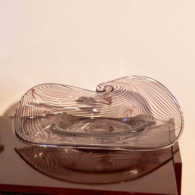 Vintage Striped Murano Glass Bowl