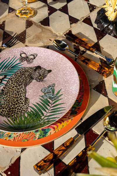 Les Ottomans x Matthew Williamson Porcelain Plate - Pink Leopard