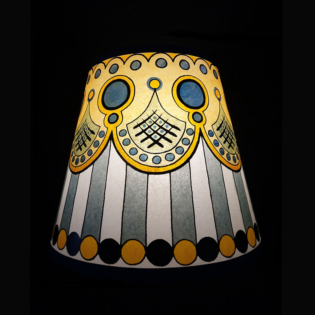 Marquee Hand Painted Lampshade in Yellow
