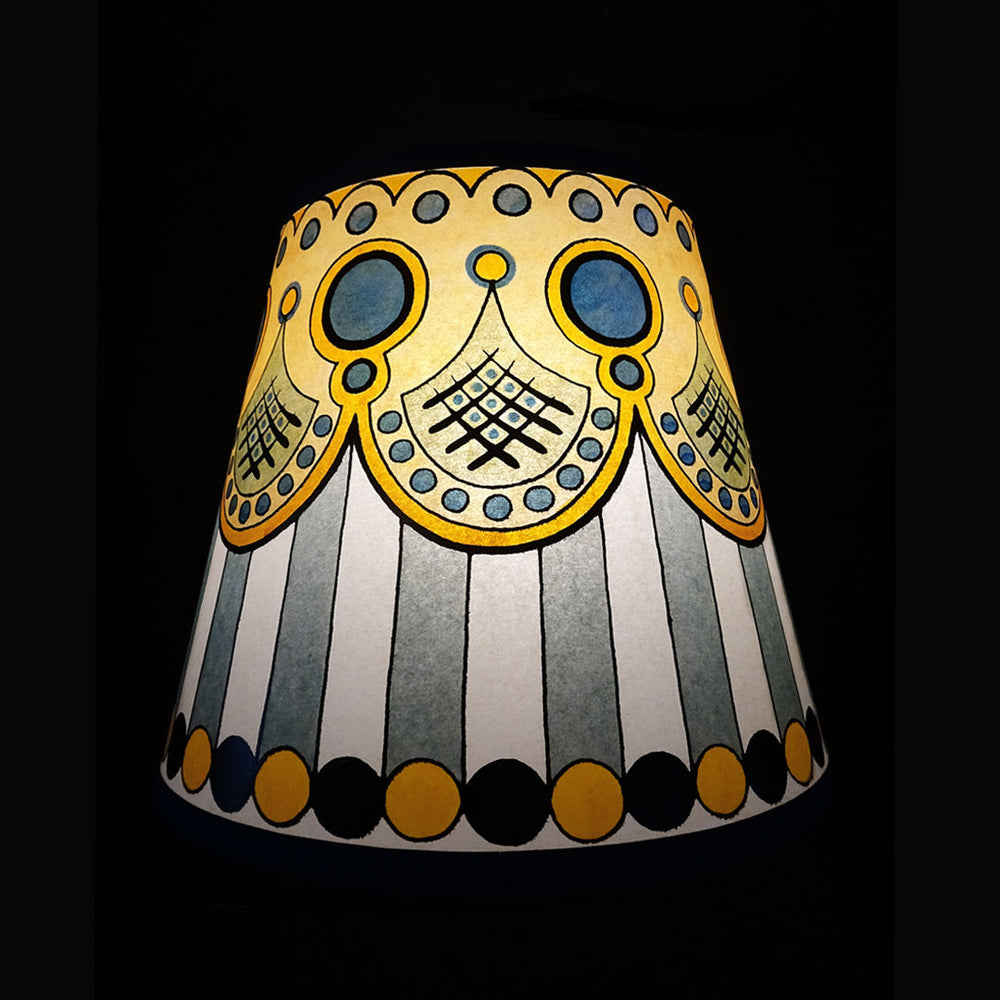 Marquee Hand Painted Lampshade in Yellow