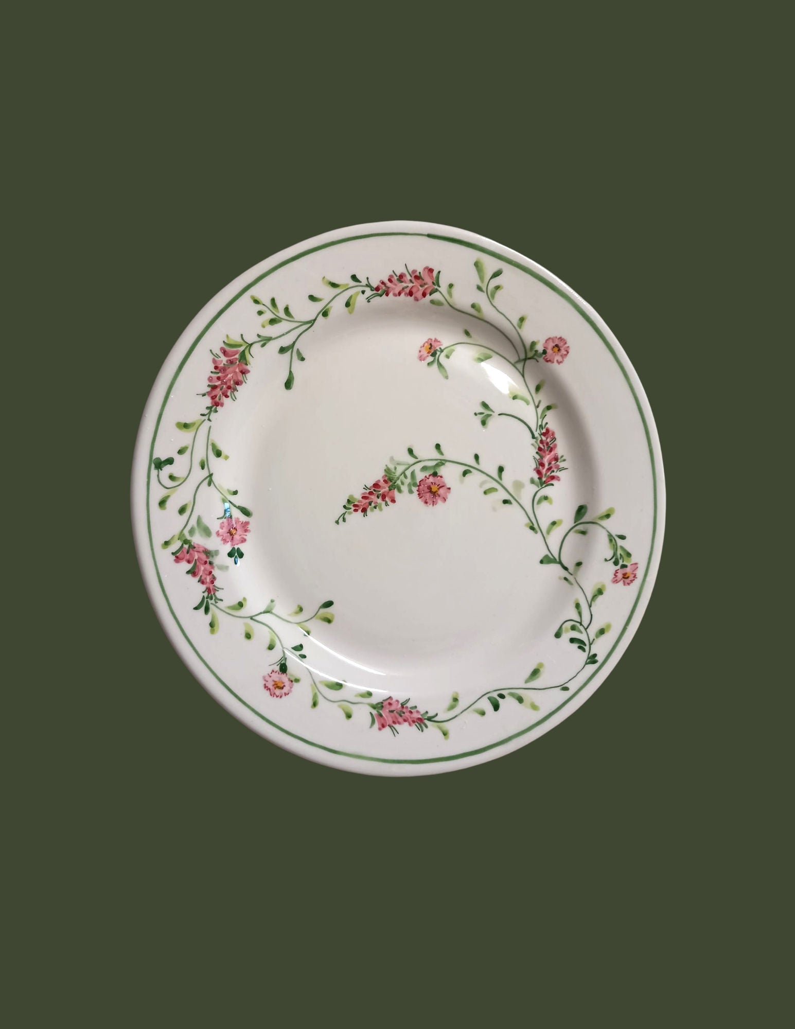Ceramic Floral Plate Set of Four
