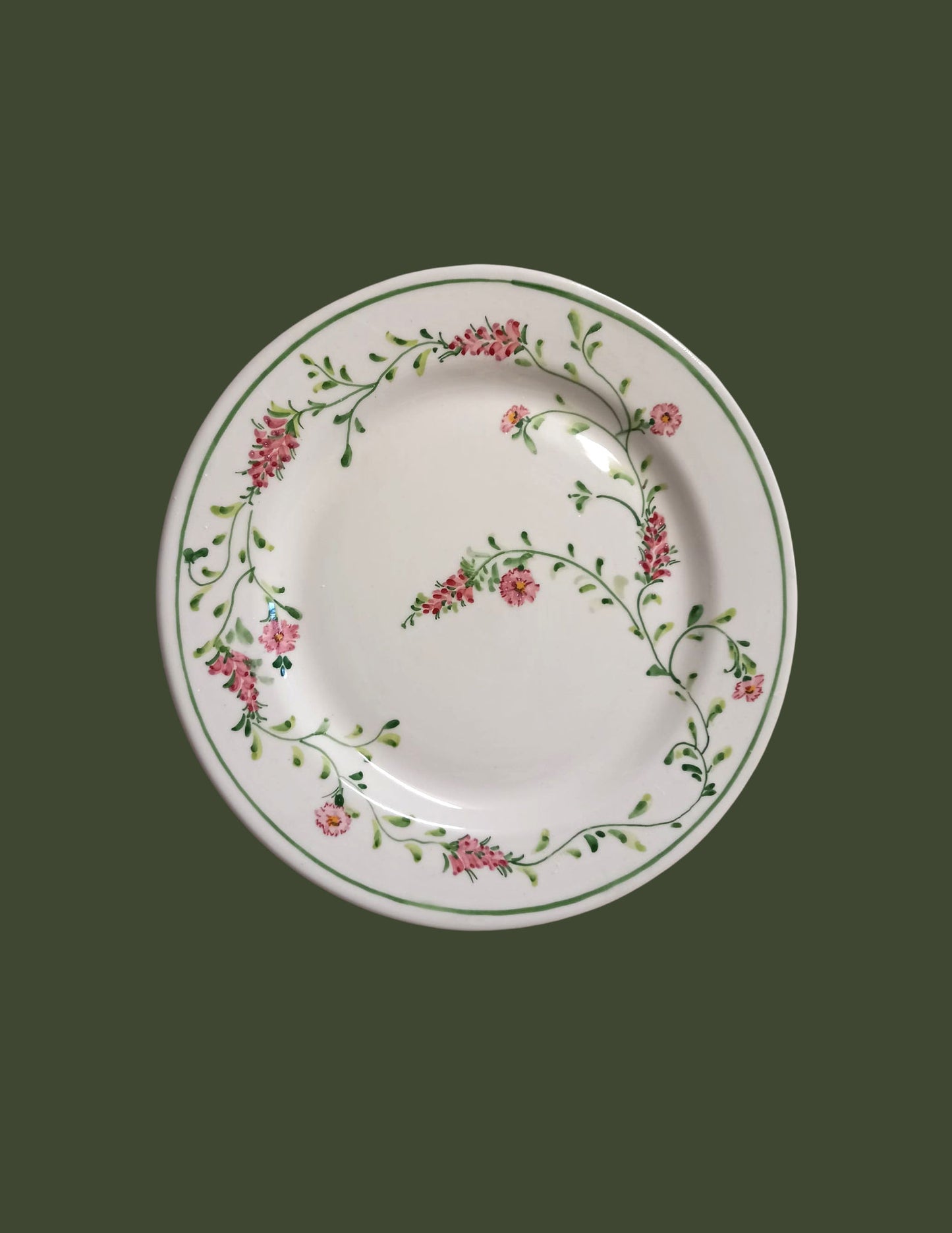 Ceramic Floral Plate Set of Four