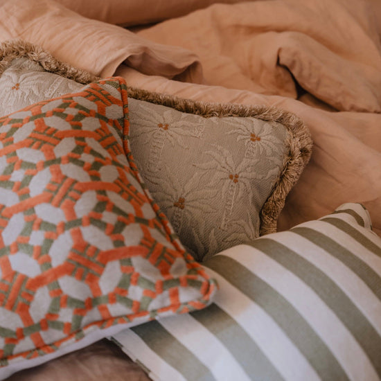 Cushion Coco Burnt Orange & Olive