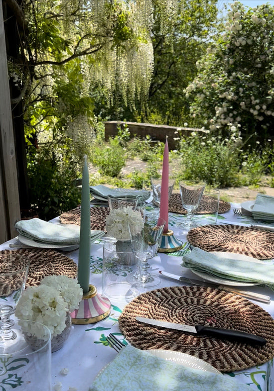 Circus Candleholder | Sky Blue | Striped