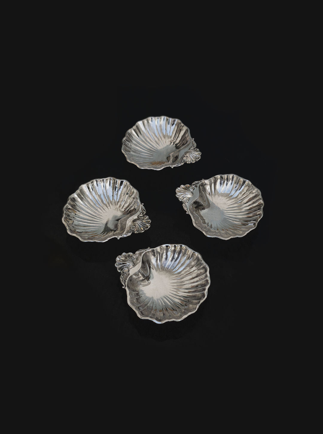 Set of Four Small Shell Dishes