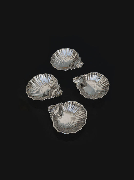 Set of Four Small Shell Dishes
