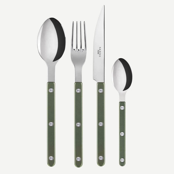 Bistrot Pearly 4pc Cutlery Set, Dark Green