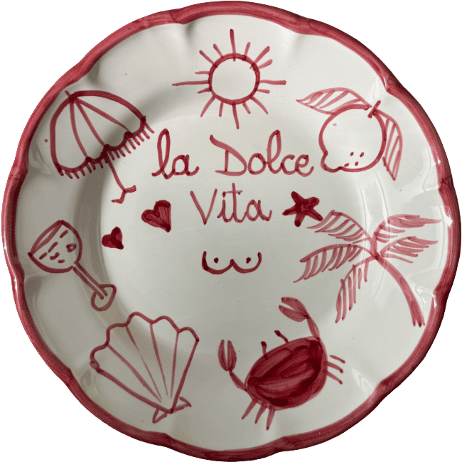 Dolce Vita Plate, Pink - 20cm