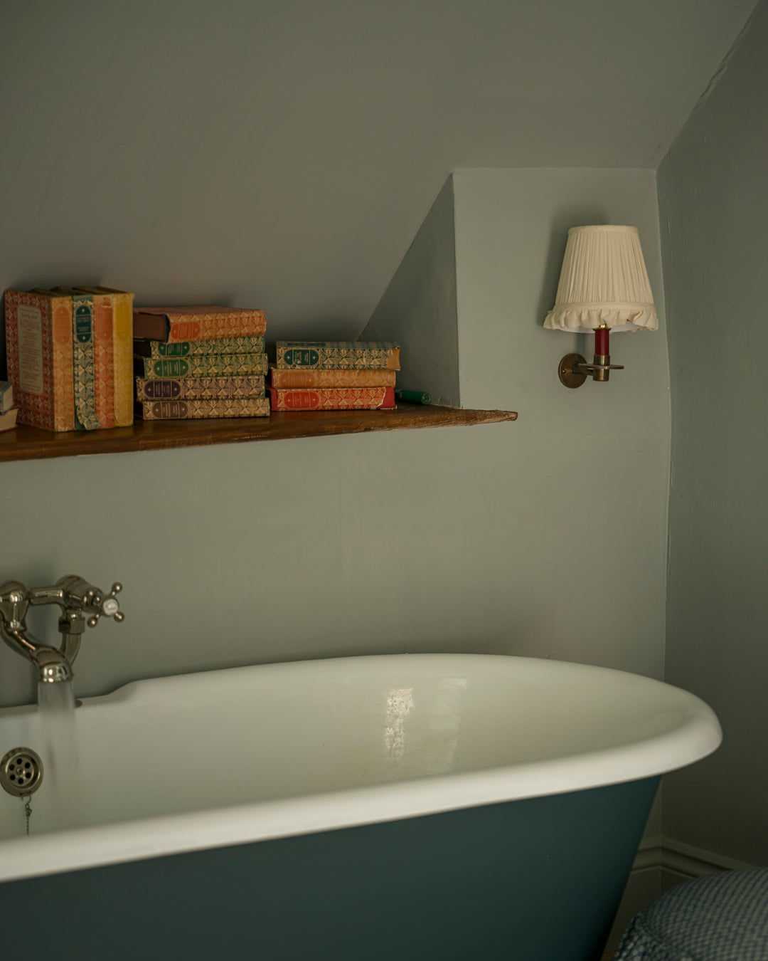 The Embroidered Cotton in Daisy Wall Light Lampshade