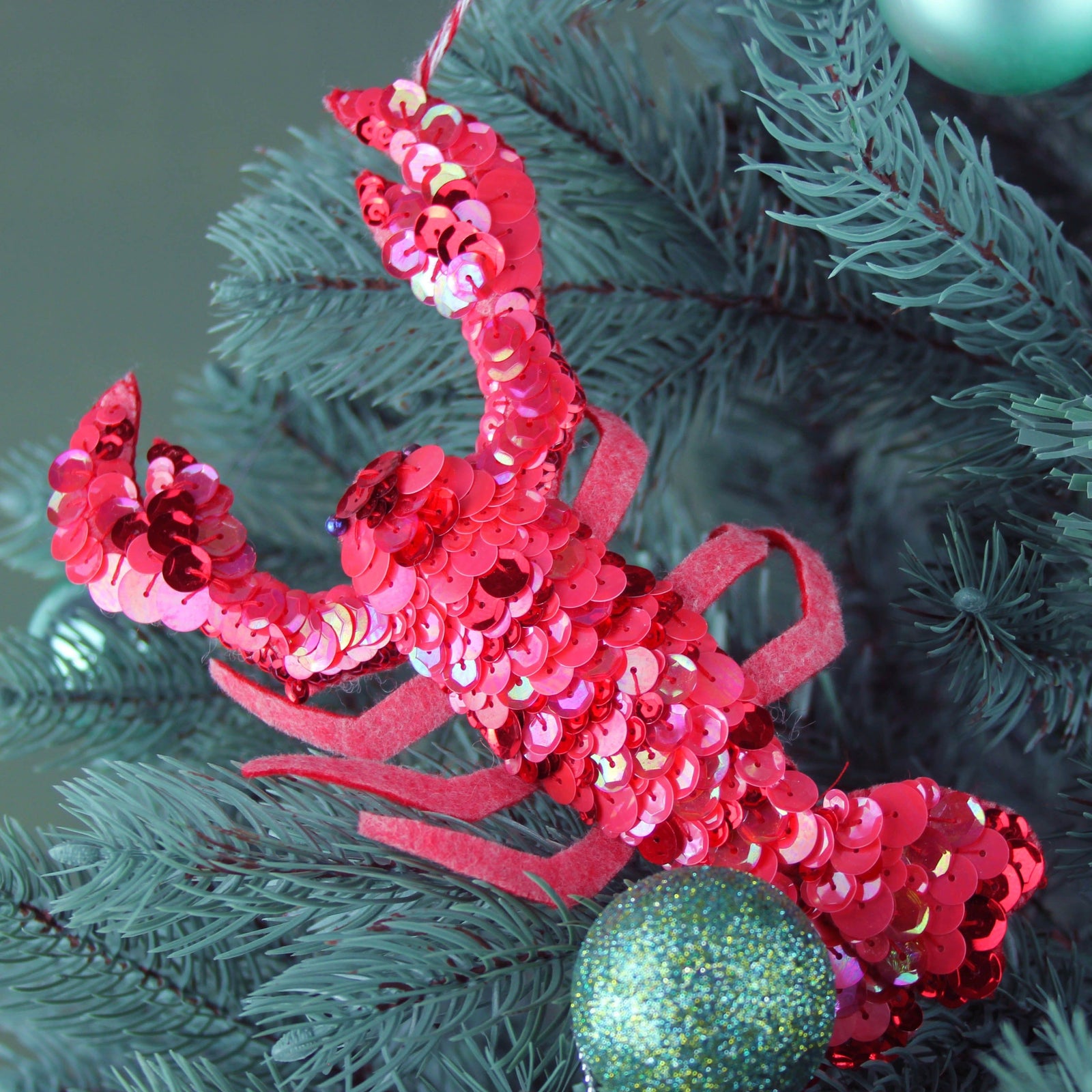 Larry the Lobster Sequin Ornament