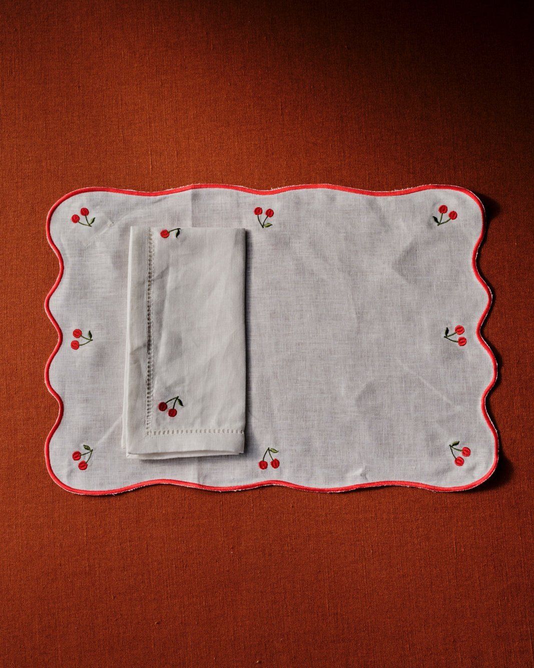 Cherries Linen Placemat