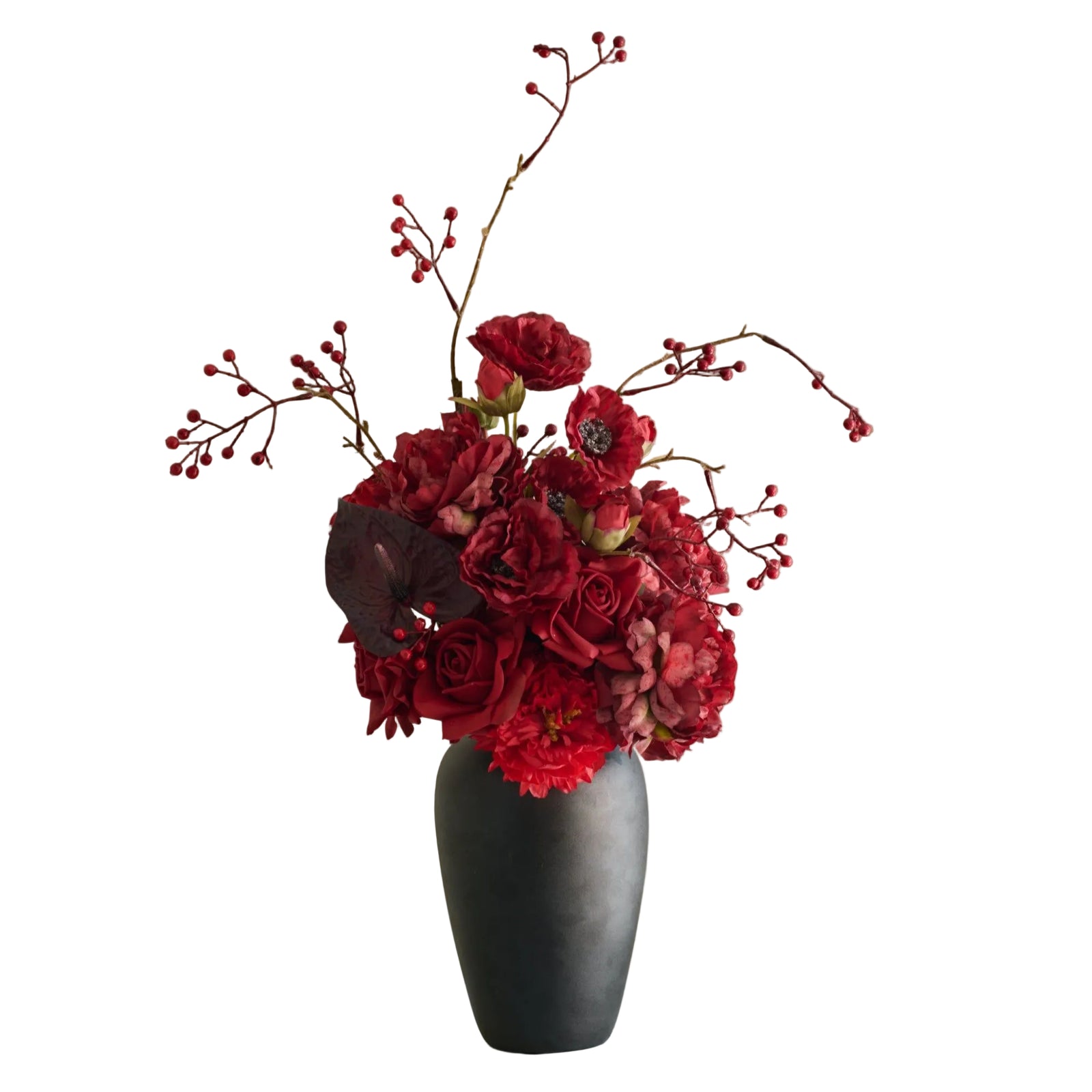 Scarlett - Faux Flower Arrangement - Reds