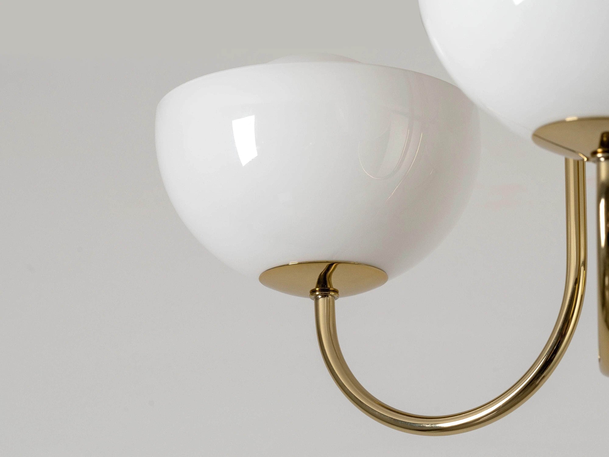 Brass 3 Light Dome Ceiling Light