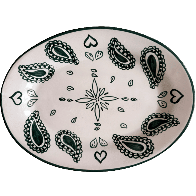 Oval Bandana Dish Green – Arizona