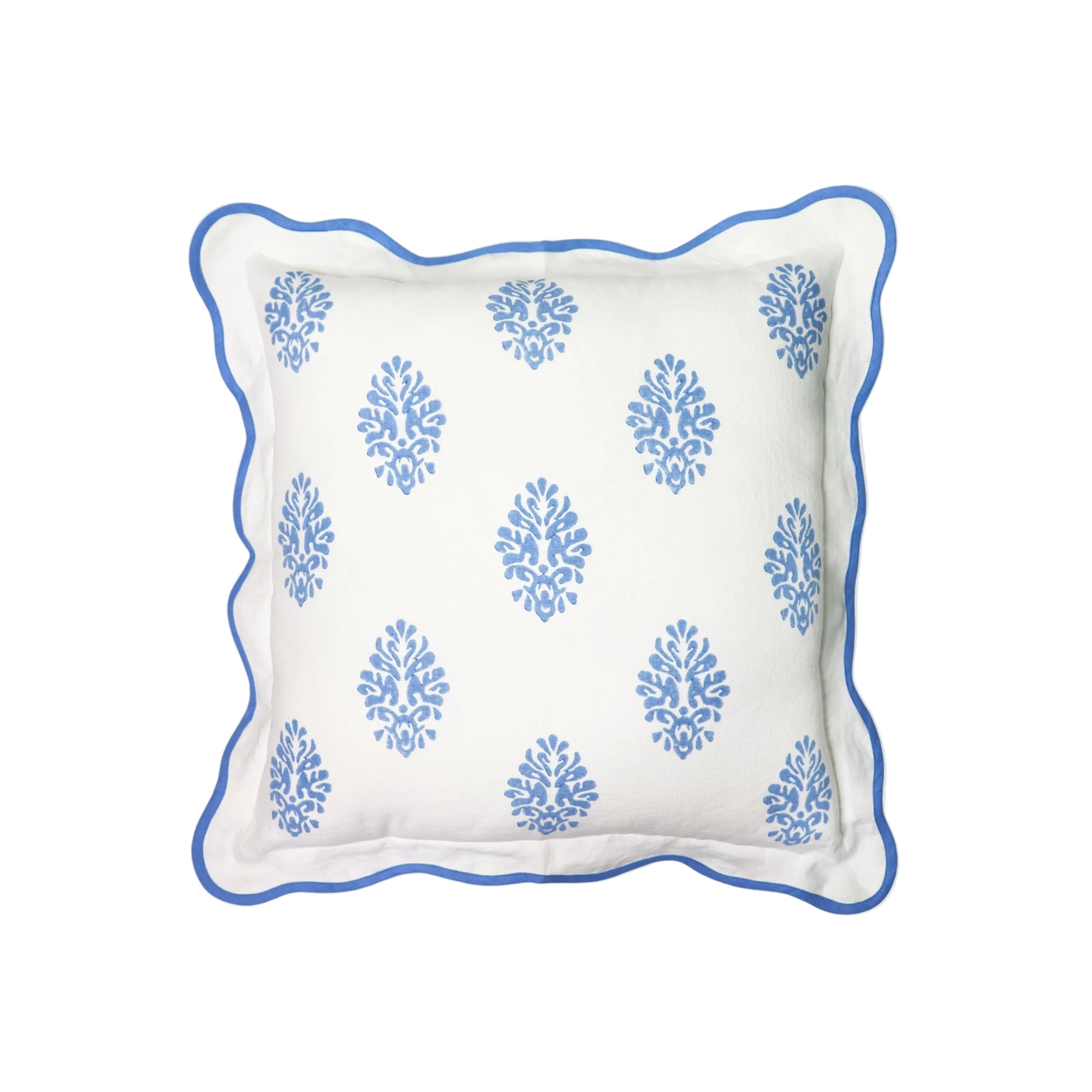 Nila - Linen Throw Pillow Cover - Pastel Blue