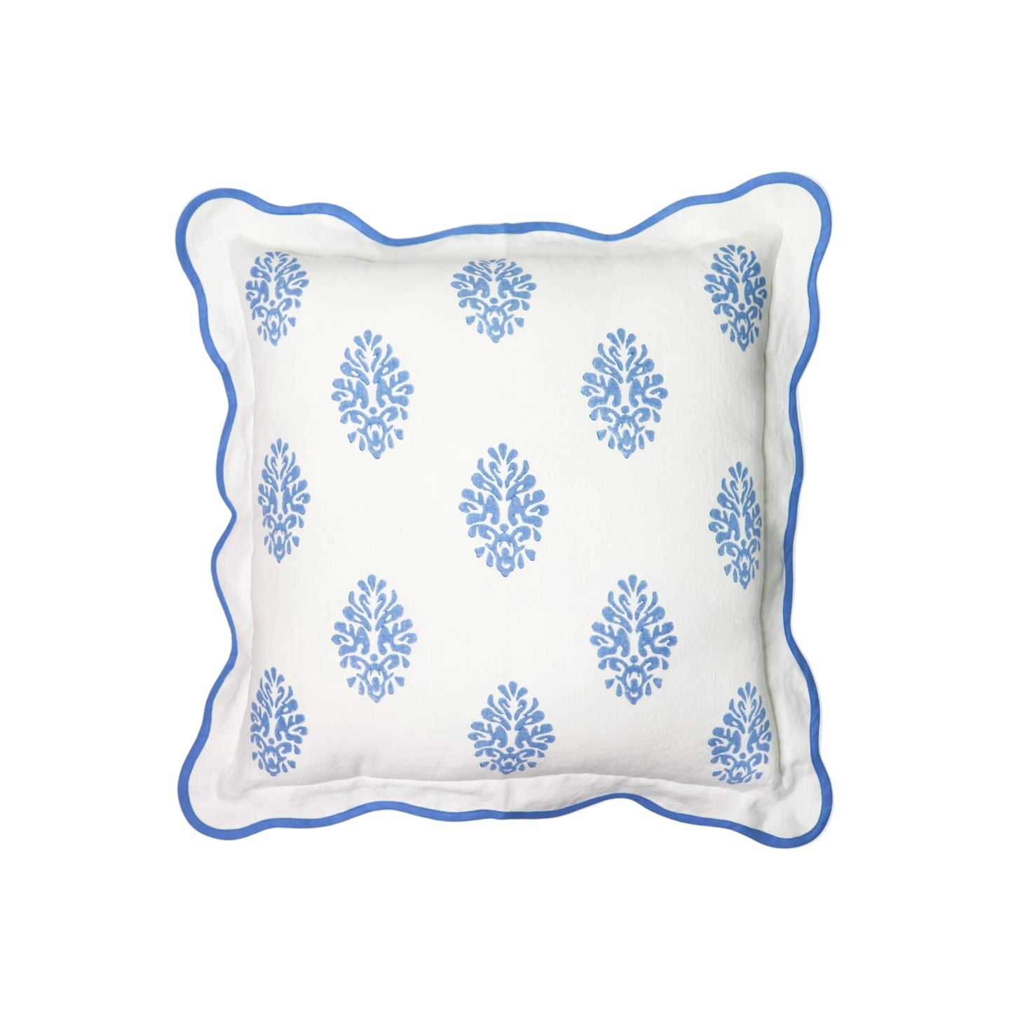 Nila - Linen Throw Pillow Cover - Pastel Blue